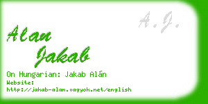 alan jakab business card